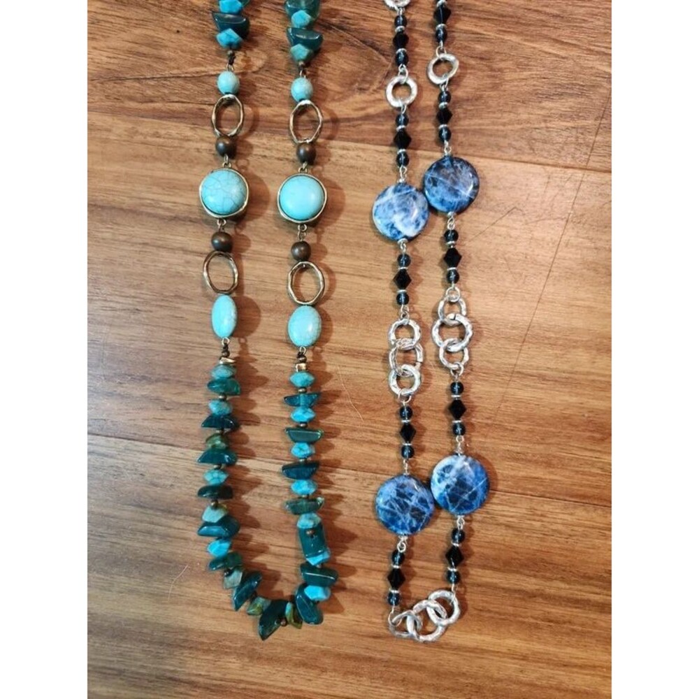 Long Faux Stone Necklaces